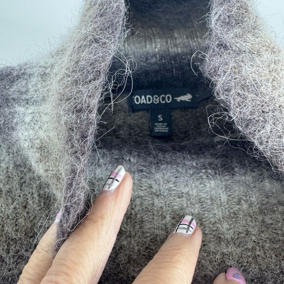 Toad & Co Toddy T-Neck Sweater Sz S Alpaca Merino Wool Space Dye Turtleneck SOFT - Picture 5 of 6